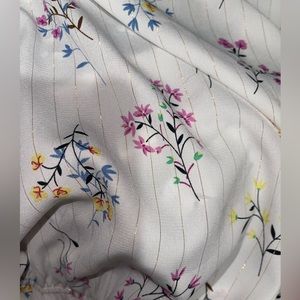 Sweet Rain - White Floral Ruffle - Top